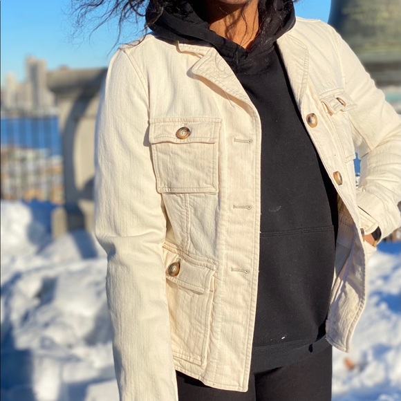 Gap White Jean Jacket Size 8 (m) - Picture 5 of 14